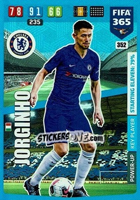 Sticker Jorginho - FIFA 365: 2019-2020. Adrenalyn XL n. 352 - Panini