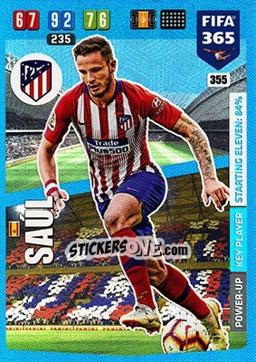 Sticker Saúl - FIFA 365: 2019-2020. Adrenalyn XL n. 355 - Panini