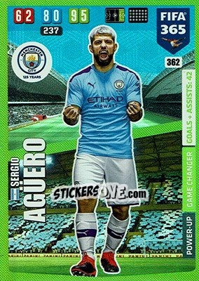 Sticker Sergio Agüero - FIFA 365: 2019-2020. Adrenalyn XL n. 362 - Panini