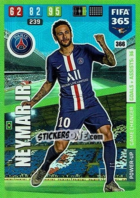 Sticker Neymar Jr - FIFA 365: 2019-2020. Adrenalyn XL n. 366 - Panini