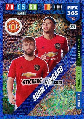 Sticker Luke Shaw / Jesse Lingard - FIFA 365: 2019-2020. Adrenalyn XL n. 371 - Panini