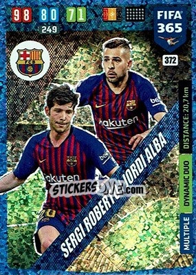 Sticker Sergi Roberto / Jordi Alba - FIFA 365: 2019-2020. Adrenalyn XL - Panini