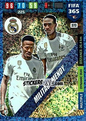 Sticker Éder Militão / Benjamin Mendy - FIFA 365: 2019-2020. Adrenalyn XL n. 373 - Panini