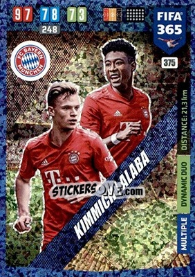 Sticker Joshua Kimmich / David Alaba - FIFA 365: 2019-2020. Adrenalyn XL n. 375 - Panini