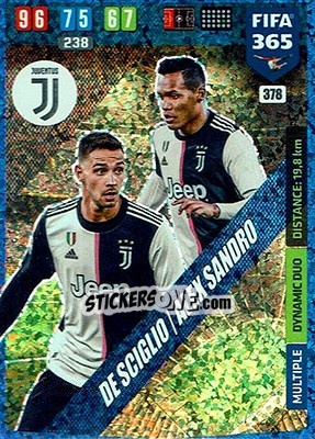 Sticker Mattia De Sciglio / Alex Sandro - FIFA 365: 2019-2020. Adrenalyn XL - Panini