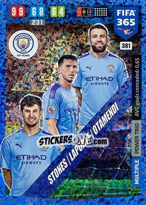 Cromo John Stones / Aymeric Laporte / Nicolas Otamendi