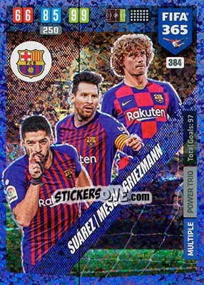 Sticker Luis Suárez / Lionel Messi / Antoine Griezmann - FIFA 365: 2019-2020. Adrenalyn XL - Panini