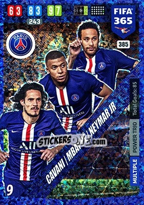 Sticker Edinson Cavani / Kylian Mbappé / Neymar Jr - FIFA 365: 2019-2020. Adrenalyn XL - Panini