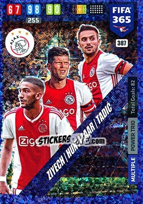 Sticker Hakim Ziyech / Klaas-Jan Huntelaar / Dušan Tadic - FIFA 365: 2019-2020. Adrenalyn XL - Panini
