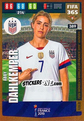Sticker Abby Dahlkemper - FIFA 365: 2019-2020. Adrenalyn XL n. 389 - Panini