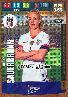 Sticker Becky Sauerbrunn - FIFA 365: 2019-2020. Adrenalyn XL - Panini