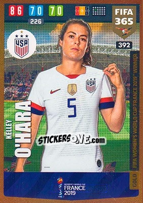 Sticker Kelley O'Hara - FIFA 365: 2019-2020. Adrenalyn XL n. 392 - Panini