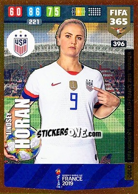 Sticker Lindsey Horan - FIFA 365: 2019-2020. Adrenalyn XL n. 396 - Panini