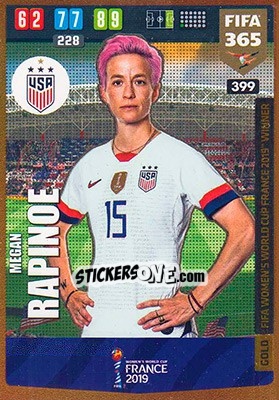 Sticker Megan Rapinoe - FIFA 365: 2019-2020. Adrenalyn XL n. 399 - Panini