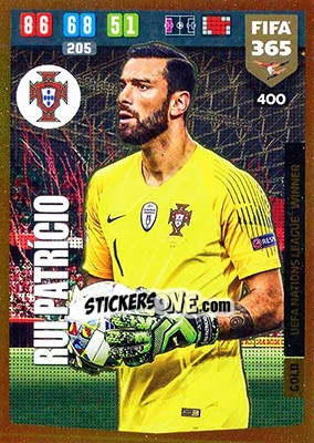 Sticker Rui Patrício - FIFA 365: 2019-2020. Adrenalyn XL n. 400 - Panini