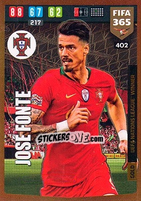 Sticker Jose Fonte - FIFA 365: 2019-2020. Adrenalyn XL n. 402 - Panini