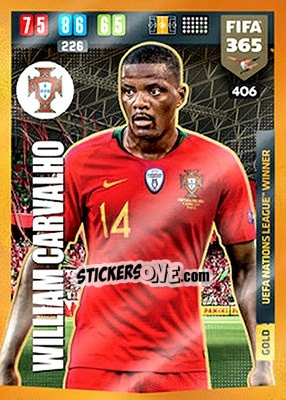 Sticker William Carvalho - FIFA 365: 2019-2020. Adrenalyn XL n. 406 - Panini