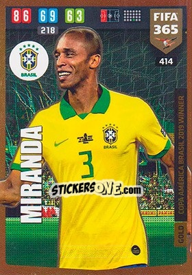 Sticker Miranda - FIFA 365: 2019-2020. Adrenalyn XL n. 414 - Panini