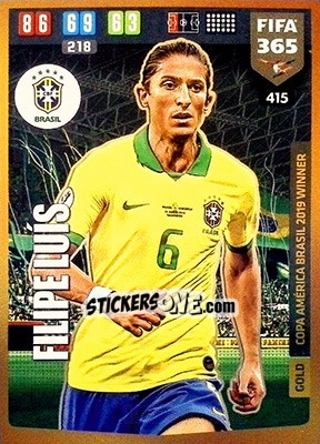 Sticker Filipe Luis - FIFA 365: 2019-2020. Adrenalyn XL n. 415 - Panini