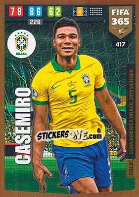 Sticker Casemiro - FIFA 365: 2019-2020. Adrenalyn XL n. 417 - Panini