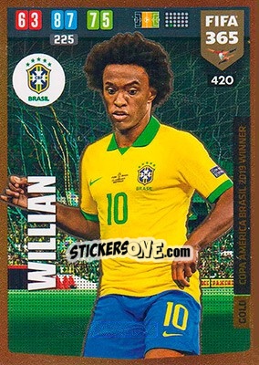 Sticker Willian - FIFA 365: 2019-2020. Adrenalyn XL - Panini