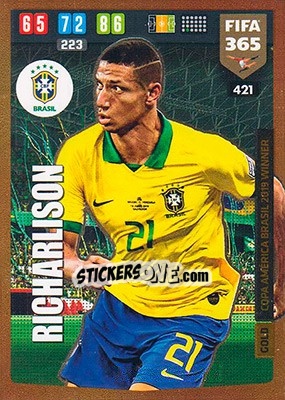 Sticker Richarlison - FIFA 365: 2019-2020. Adrenalyn XL n. 421 - Panini