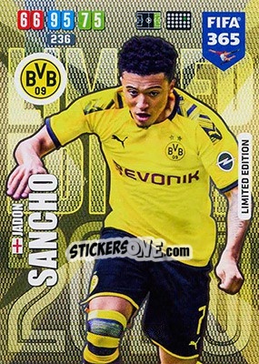 Cromo Jadon Sancho - FIFA 365: 2019-2020. Adrenalyn XL - Panini