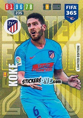 Figurina Koke - FIFA 365: 2019-2020. Adrenalyn XL - Panini