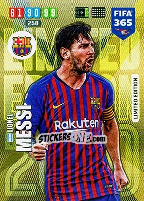 Sticker Lionel Messi - FIFA 365: 2019-2020. Adrenalyn XL n. LE-LM - Panini