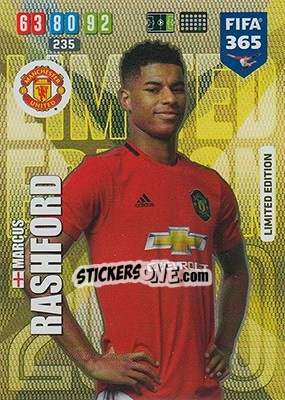 Sticker Marcus Rashford - FIFA 365: 2019-2020. Adrenalyn XL n. LE-MR - Panini