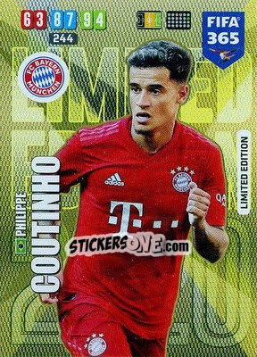 Sticker Philippe Coutinho - FIFA 365: 2019-2020. Adrenalyn XL n. LE-PCO - Panini