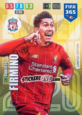Sticker Roberto Firmino - FIFA 365: 2019-2020. Adrenalyn XL n. LE-RF - Panini