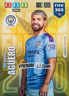 Cromo Sergio Agüero - FIFA 365: 2019-2020. Adrenalyn XL - Panini