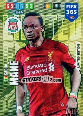 Sticker Sadio Mané - FIFA 365: 2019-2020. Adrenalyn XL - Panini