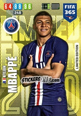 Sticker Kylian Mbappé - FIFA 365: 2019-2020. Adrenalyn XL - Panini