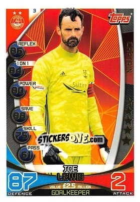 Sticker Joe Lewis - SPFL 2019-2020. Match Attax n. 3 - Topps