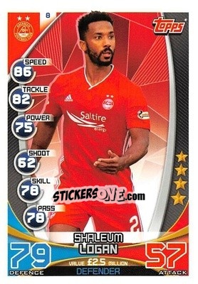 Sticker Shaleum Logan - SPFL 2019-2020. Match Attax n. 8 - Topps