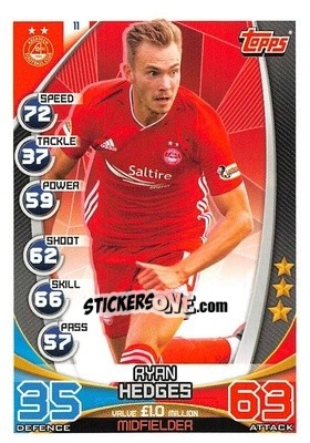 Sticker Ayan Hedges - SPFL 2019-2020. Match Attax n. 11 - Topps