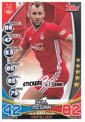 Sticker Niall McGinn - SPFL 2019-2020. Match Attax - Topps