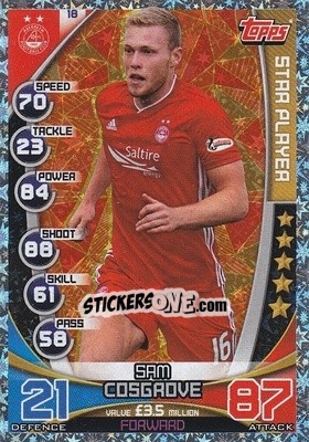 Sticker Sam Cosgrove - SPFL 2019-2020. Match Attax n. 18 - Topps