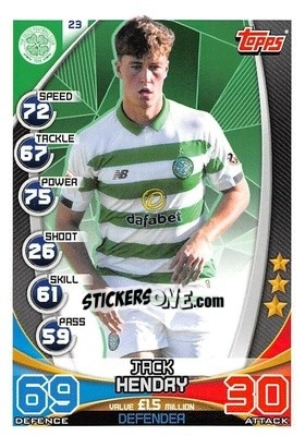 Sticker Jack Hendry - SPFL 2019-2020. Match Attax n. 23 - Topps