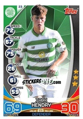 Figurina Jack Hendry - SPFL 2019-2020. Match Attax - Topps