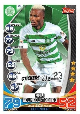 Sticker Boli Bolingoli-Mbombo - SPFL 2019-2020. Match Attax n. 25 - Topps