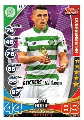 Sticker Tom Rogic - SPFL 2019-2020. Match Attax n. 32 - Topps