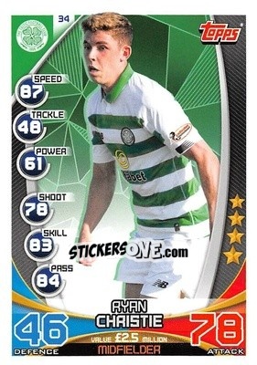 Cromo Ryan Christie - SPFL 2019-2020. Match Attax - Topps