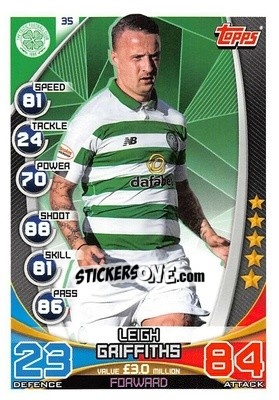 Sticker Leigh Griffiths - SPFL 2019-2020. Match Attax n. 35 - Topps