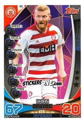 Sticker Brian Easton - SPFL 2019-2020. Match Attax n. 40 - Topps