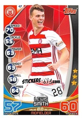 Sticker Lewis Smith - SPFL 2019-2020. Match Attax n. 47 - Topps