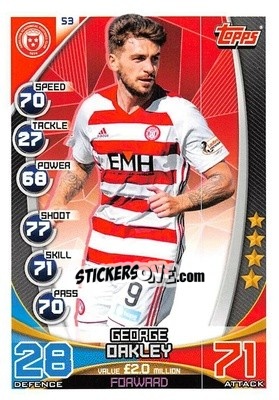 Sticker George Oakley - SPFL 2019-2020. Match Attax - Topps