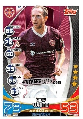 Sticker Aidy White - SPFL 2019-2020. Match Attax - Topps